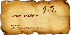 Glanz Tamás névjegykártya