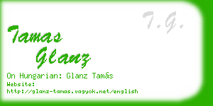 tamas glanz business card