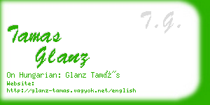 tamas glanz business card